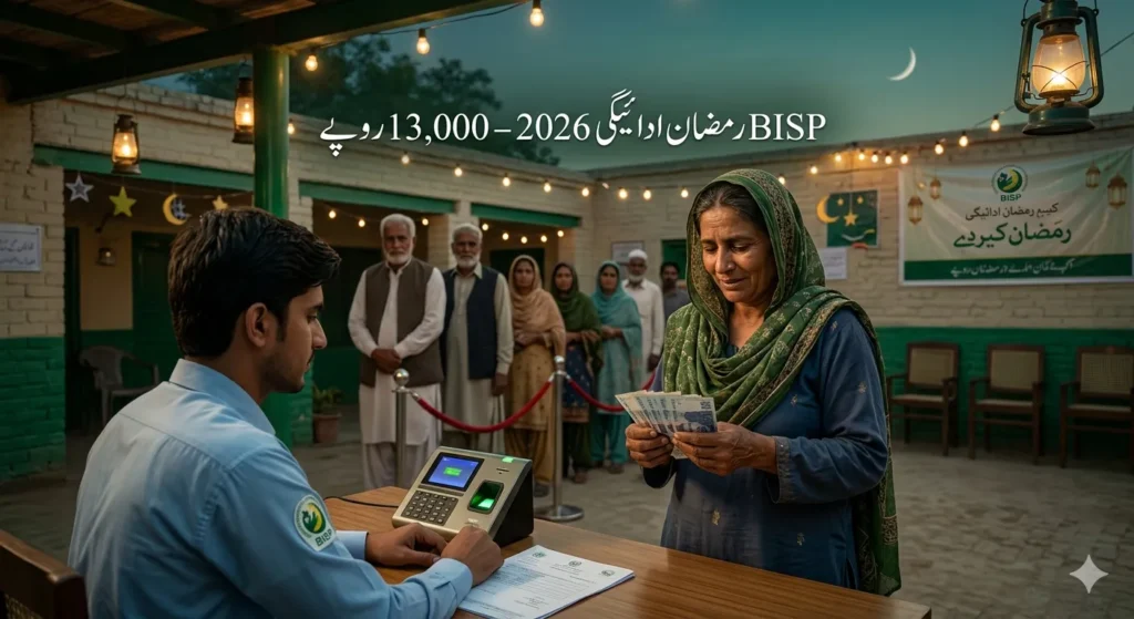 bisp ramzan special payment 2026 pakistan 13000 rupees date biometric verification