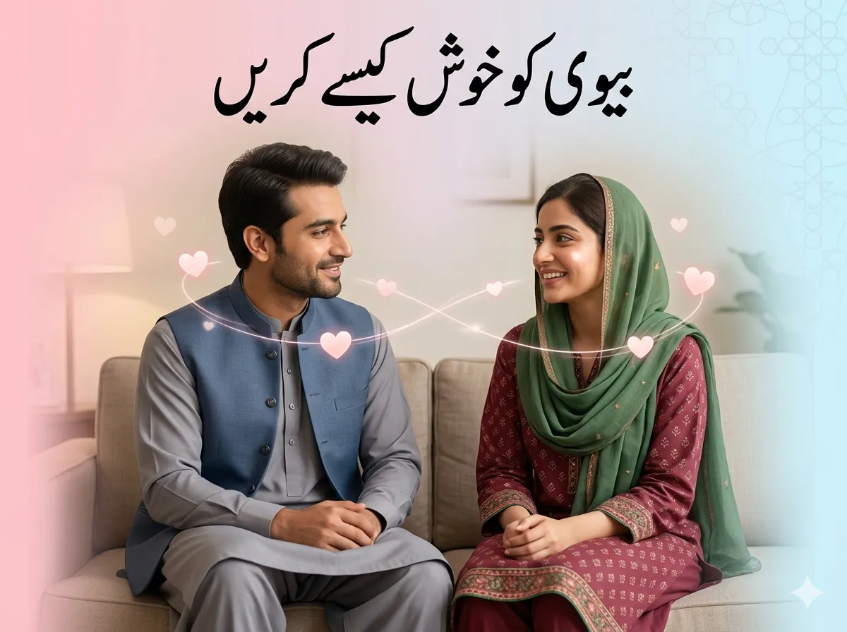 Biwi Ko Khush Kaise Karein — Jazbaati aur Jismani Rehnumai 1 biwi ko khush karna jazbati jismani hidayat shadi mazboot karna urdu guide 2026
