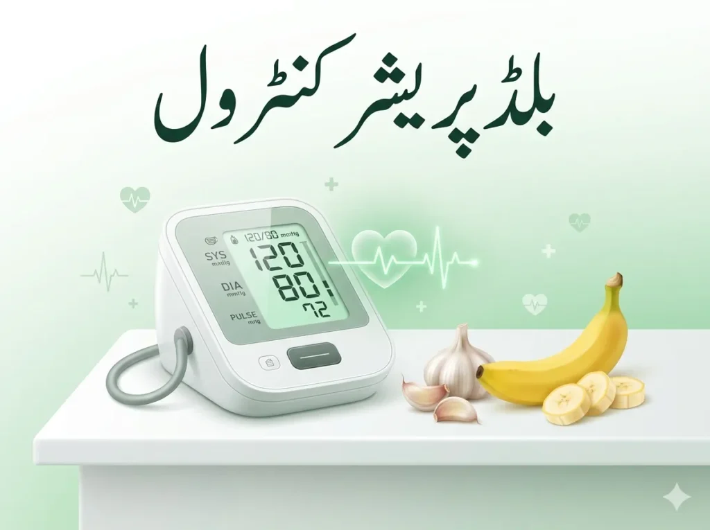 Blood Pressure Control — Desi Totkay aur Gharelu Ilaj 11 blood pressure control desi totkay gharelu ilaj lahsun kela namak kasrat pakistan