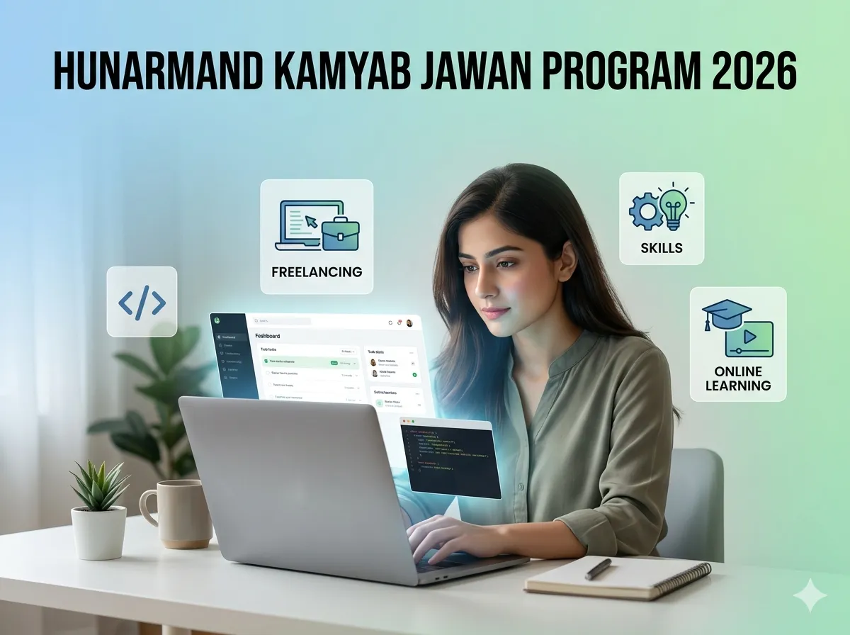 hunarmand kamyab jawan program 2026 free it courses register eligibility pakistan freelancing