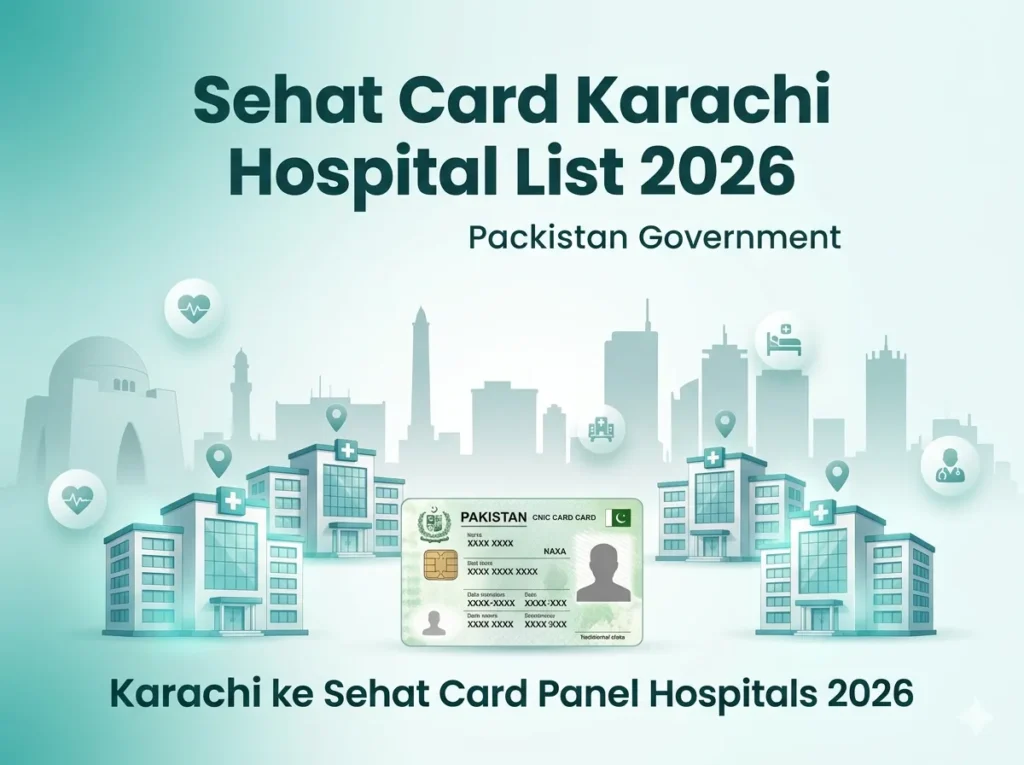 sehat card karachi hospital list 2026 area wise nazimabad gulshan dha korangi old karachi