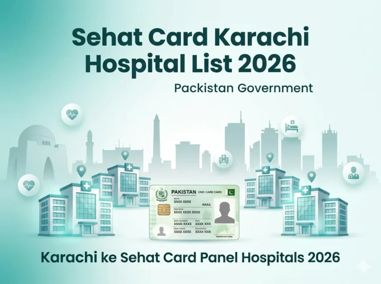 sehat card karachi hospital list 2026 area wise nazimabad gulshan dha korangi old karachi