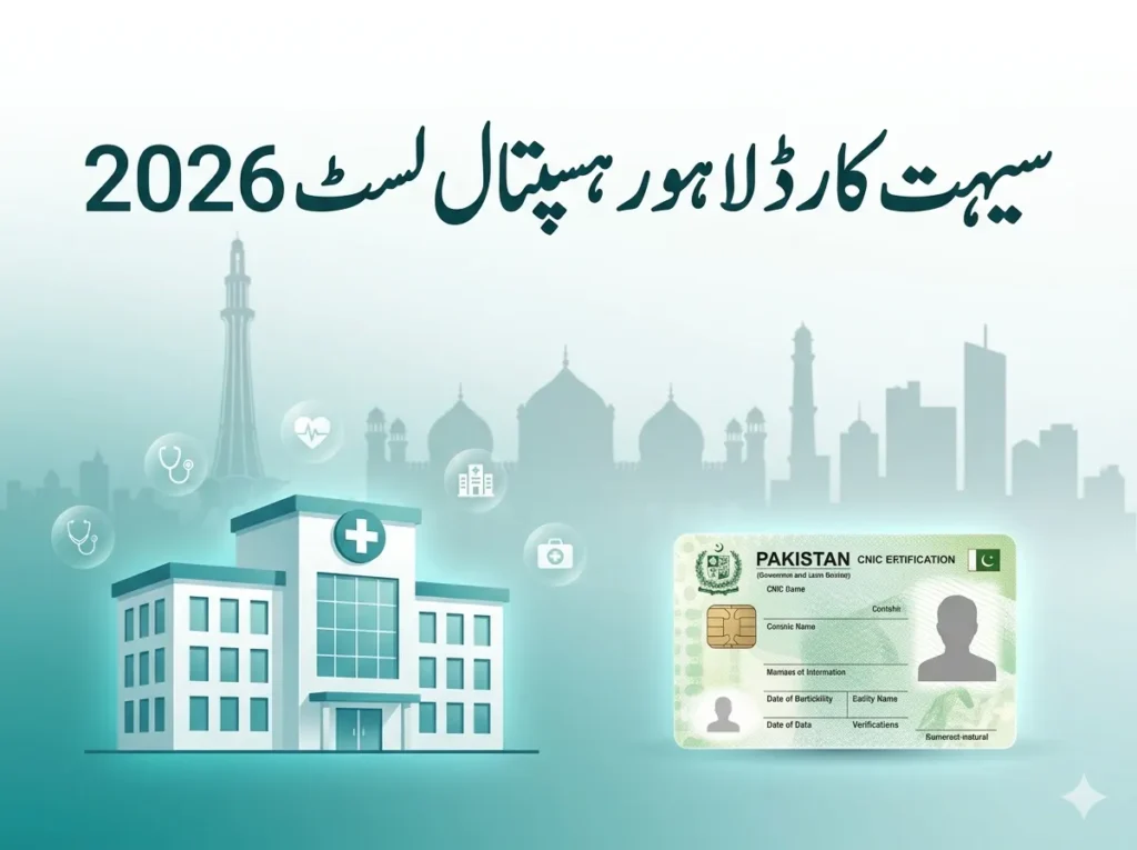 sehat card lahore hospital list gulberg dha model town johar town empanelled hospitals