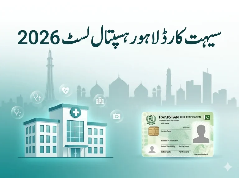 sehat card lahore hospital list gulberg dha model town johar town empanelled hospitals