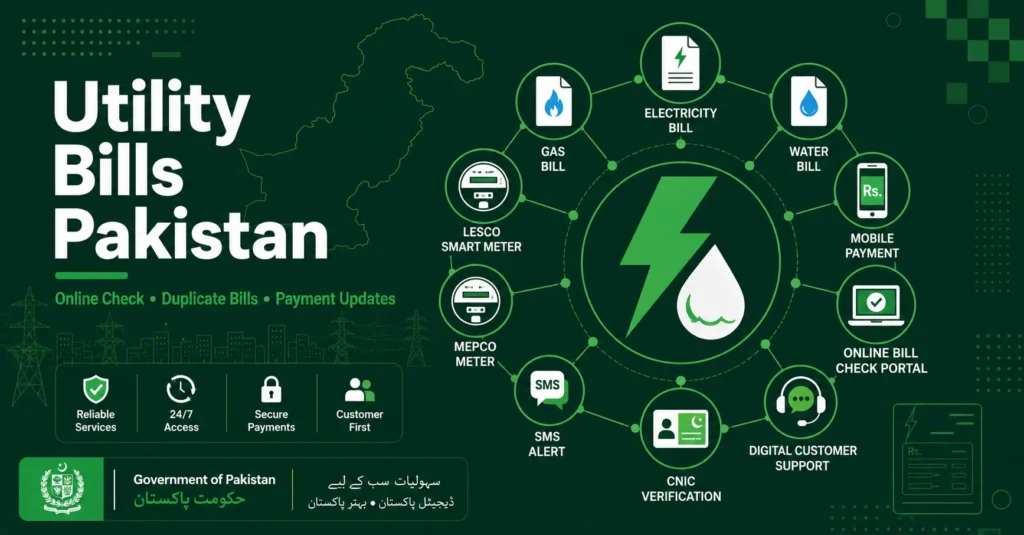 utility bills Pakistan LESCO K-Electric bill check online reference number fast free